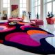 Handcrafted Bold Multicolor Abstract Luxury Living Rug